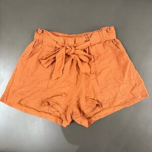 SHEIN Women's Orange Tie-Waist Shorts - Size 12 / XL